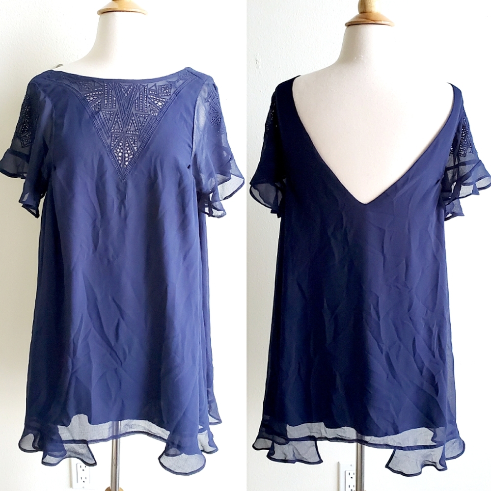 Tularosa Ruffle Babydoll Mini Dress